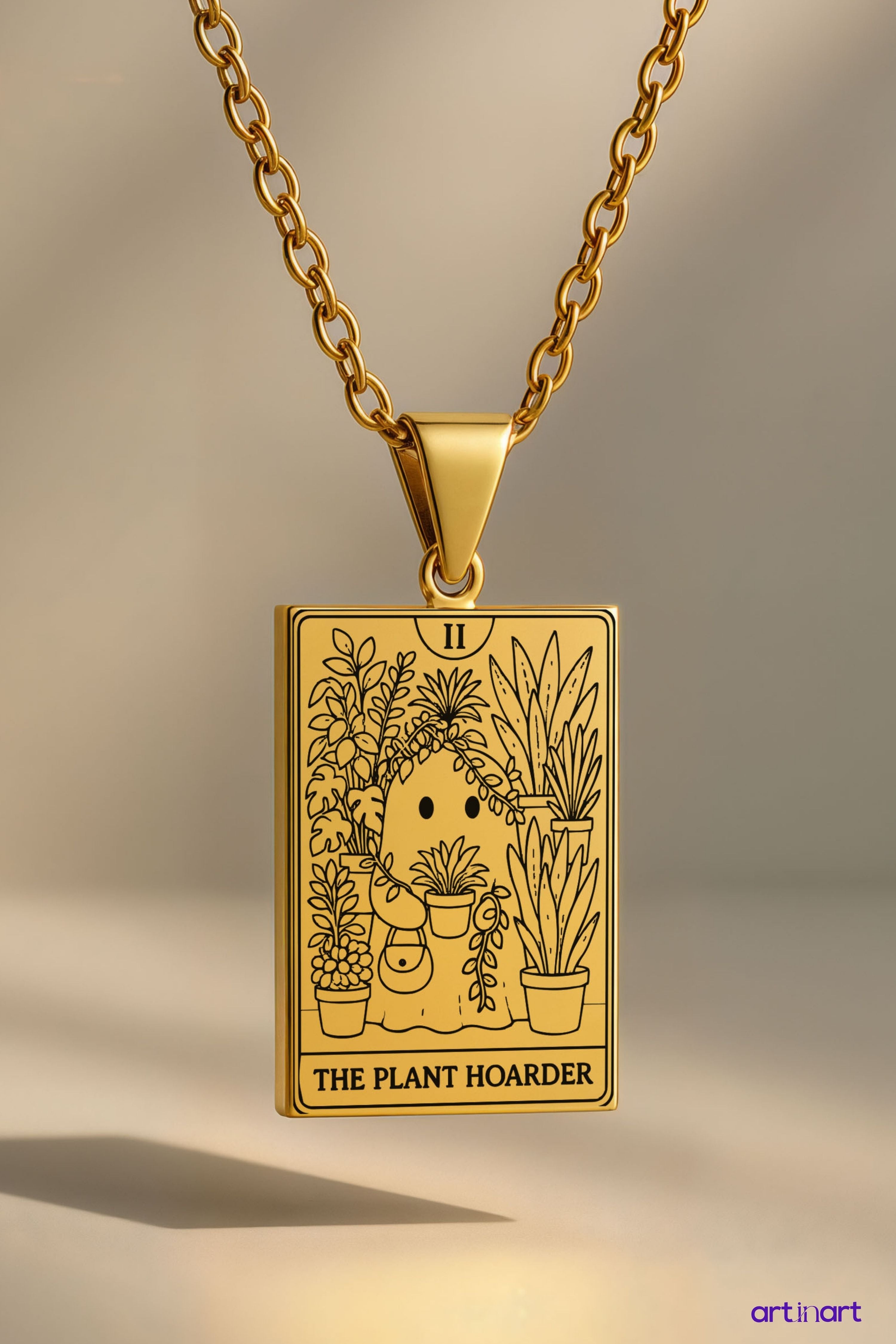 Plant Hoarder Tarot | 316L Çelik Kolye