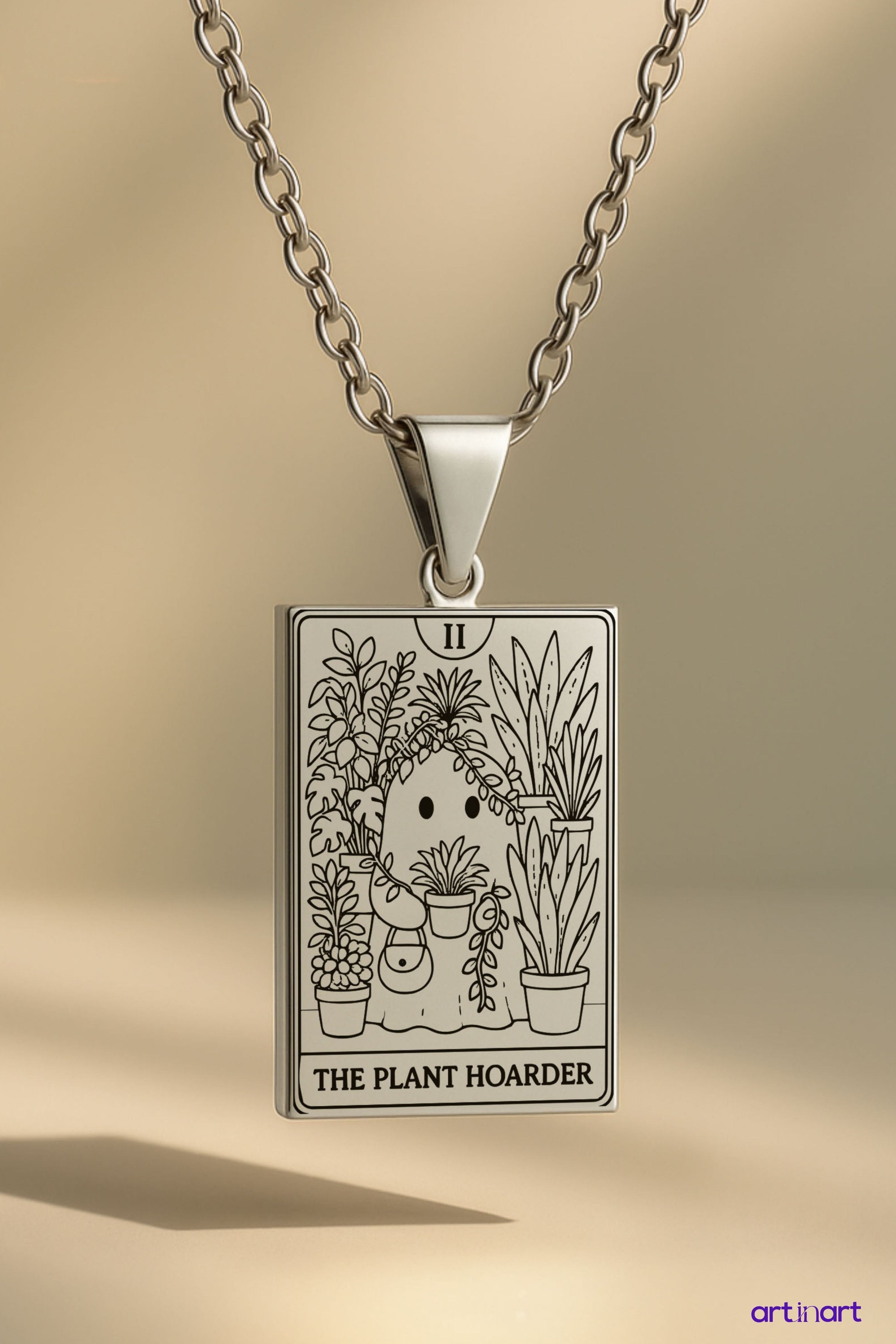 Plant Hoarder Tarot | 316L Çelik Kolye