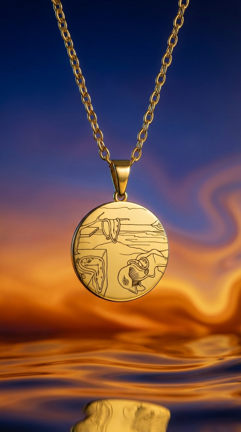 The Persistence Of Memory (Belleğin Azmi) - Salvador Dali  | 316L Çelik Kolye