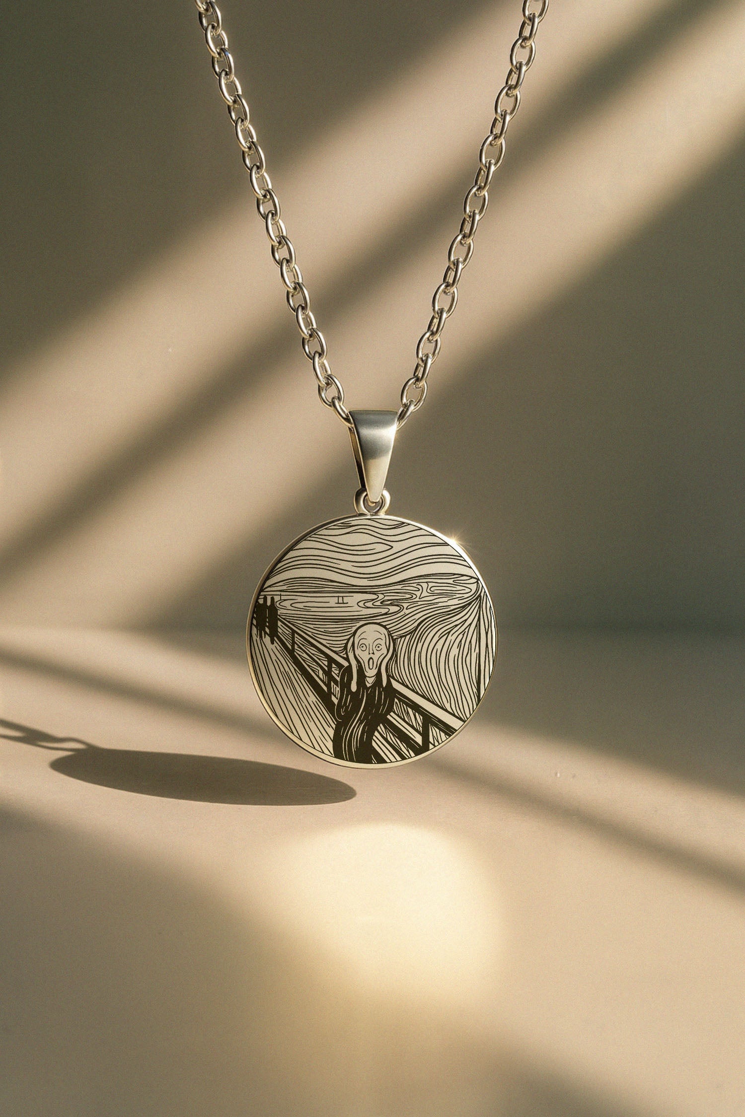 The Scream (Çığlık) - Edward Munch | 316L Çelik Kolye