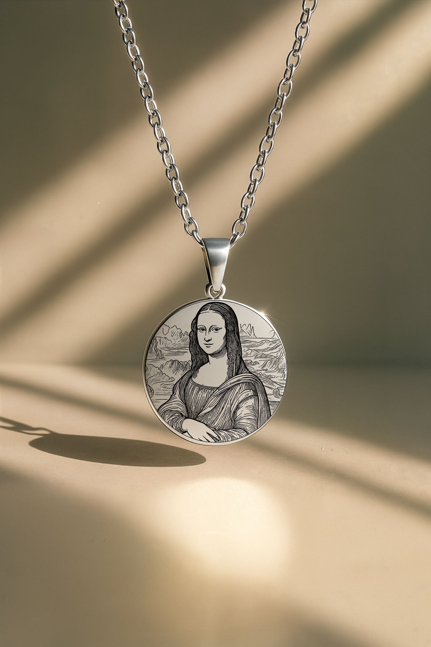 Mona Lisa - Leonardo da Vinci | 316L Çelik Kolye