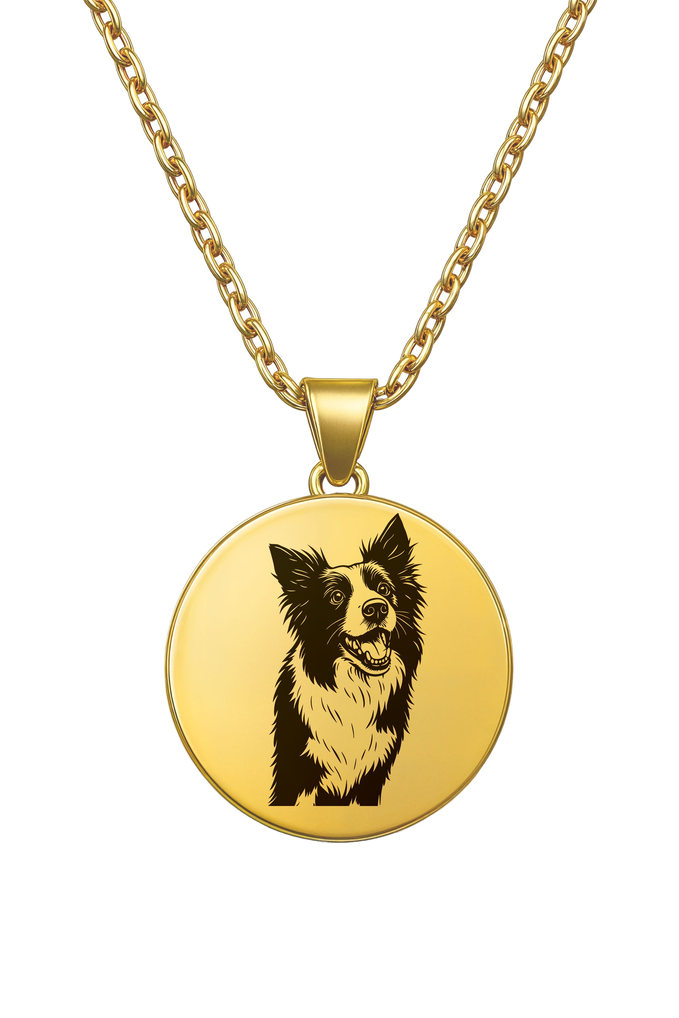 Evcil Hayvan Köpek Çizim | 316L Çelik Kişiye Özel Kolye