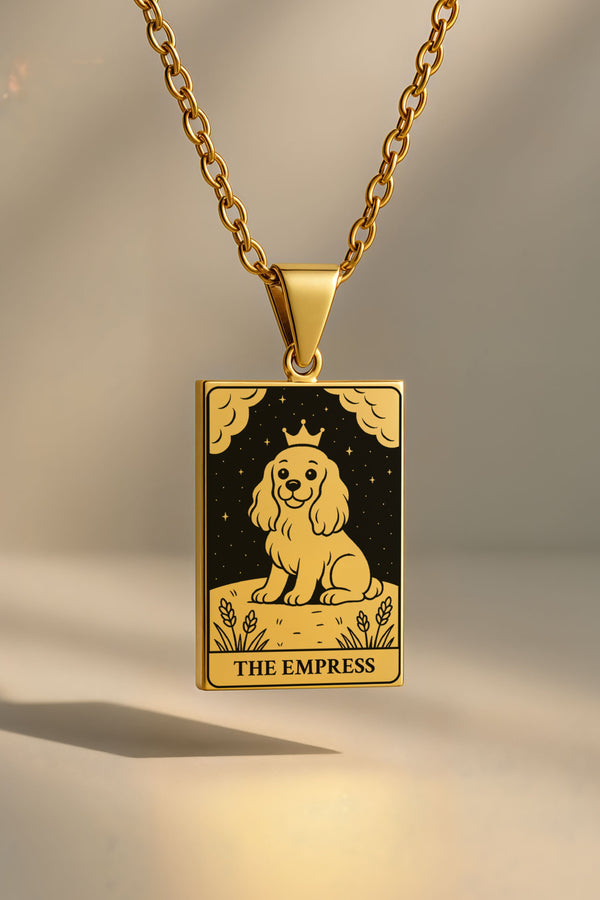 Köpek Tarot | 316L Çelik Kolye - gold / the-empress