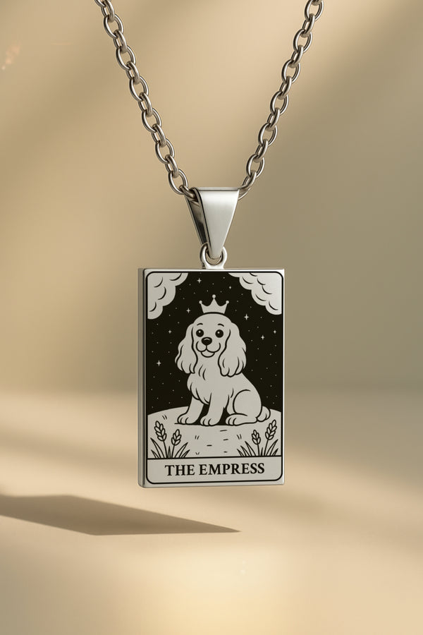 Köpek Tarot | 316L Çelik Kolye - silver / the-empress