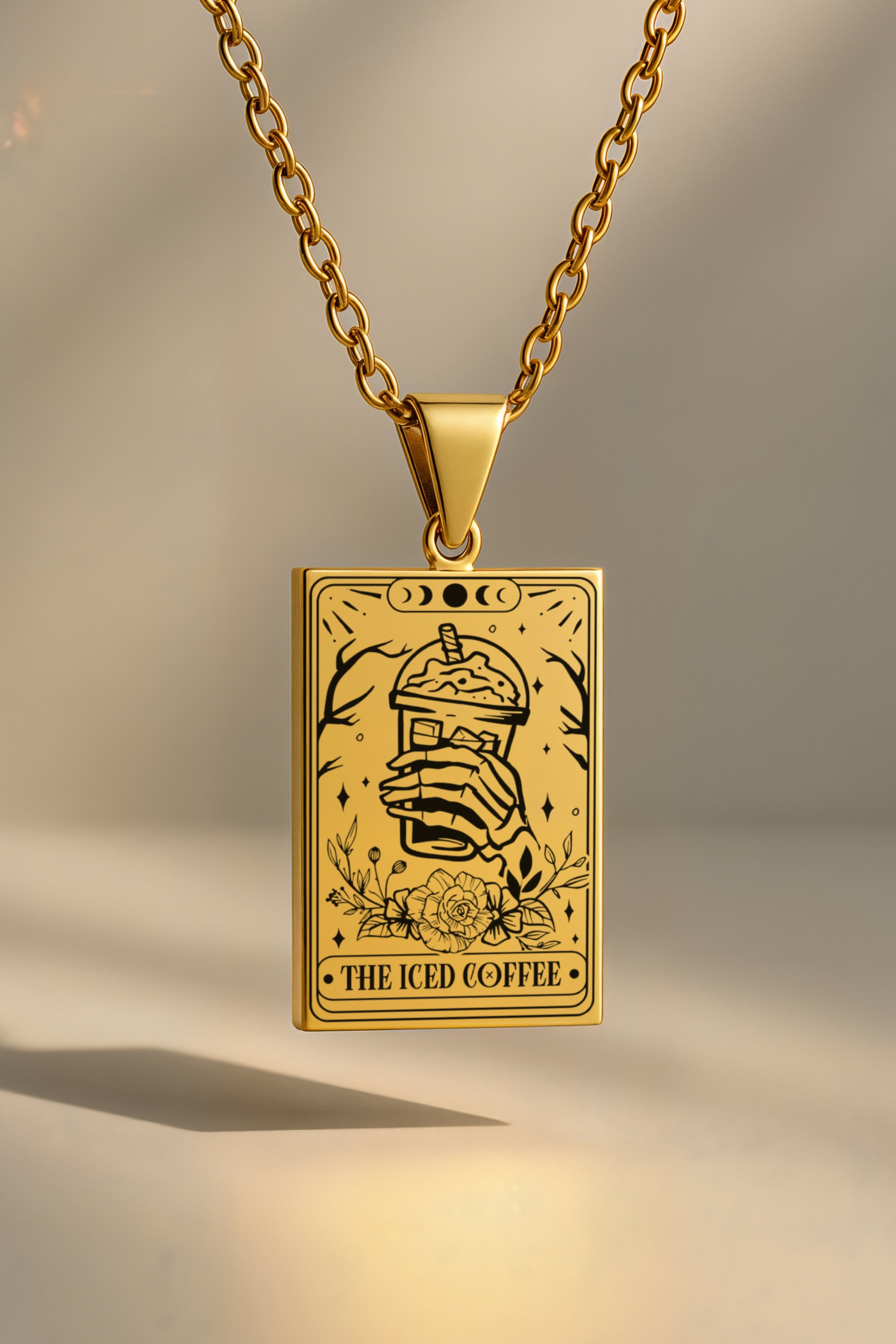The Iced Coffee - Soğuk Kahve Tarot | 316L Çelik Kolye