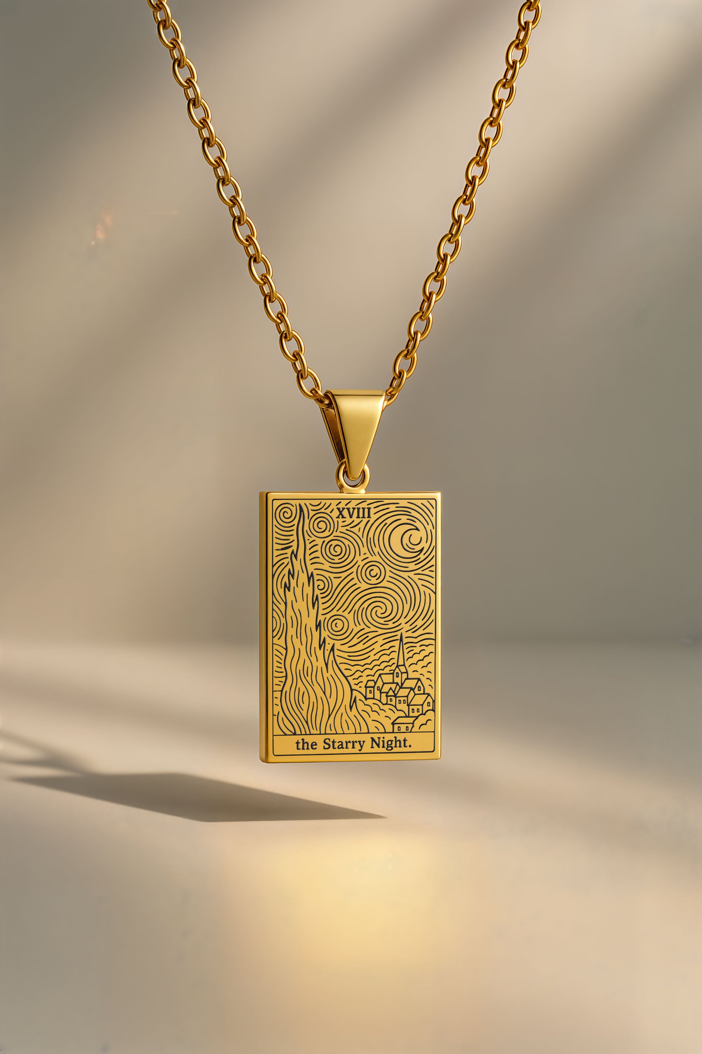 Starry Night (Yıldızlı Gece) - Van Gogh | 316L Çelik Kolye