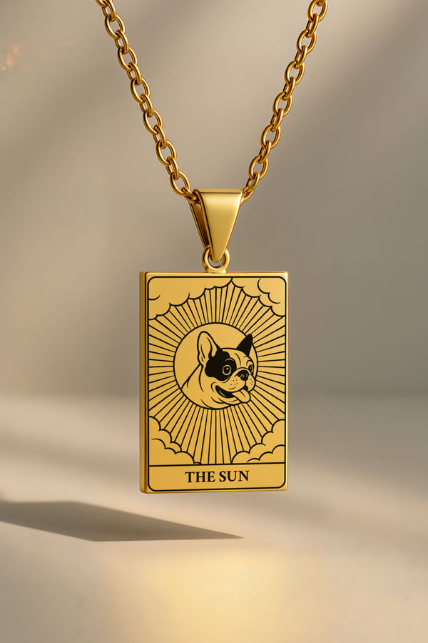 Köpek Tarot | 316L Çelik Kolye - gold / the-sun