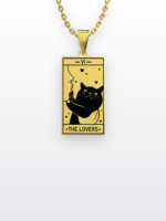 Kedi Tarot The Lovers-Aşıklar | 316L Çelik Kolye