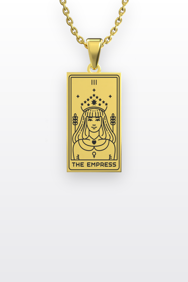 The Empress İmparatoriçe Tarot Kart | 316L Çelik Kolye