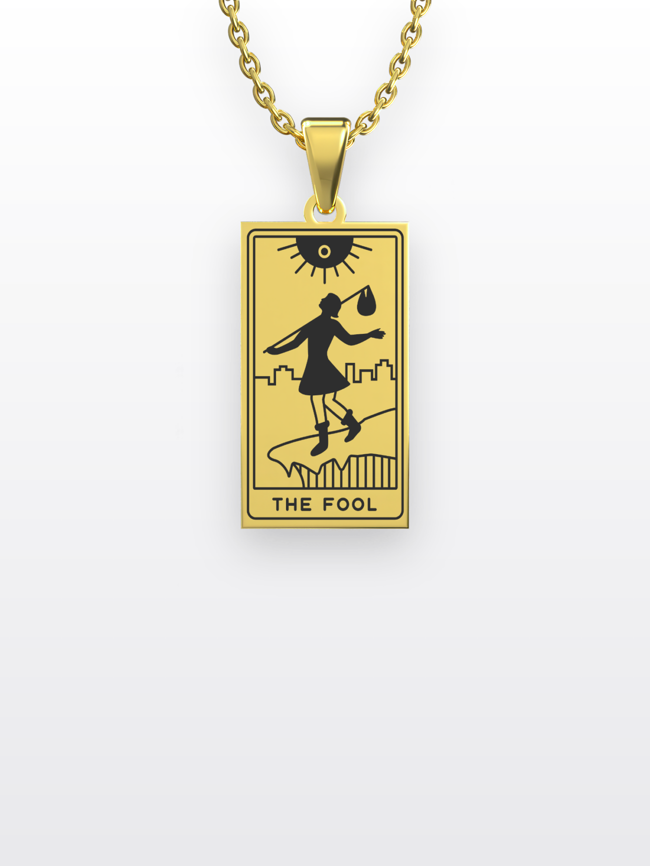 The Fool Deli Tarot Kart | 316L Çelik Kolye