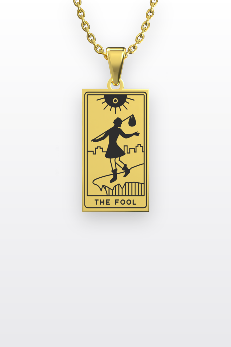 The Fool Deli Tarot Kart | 316L Çelik Kolye