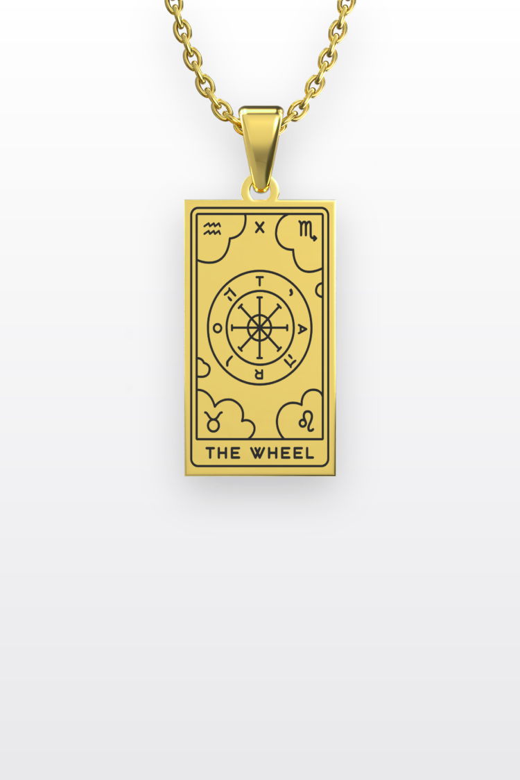 The Wheel Kader Çarkı Tarot Kart | 316L Çelik Kolye