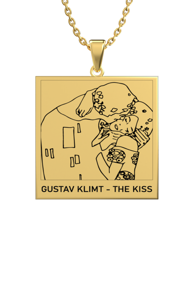 Gustav Klimt The Kiss | 316L Çelik Kolye