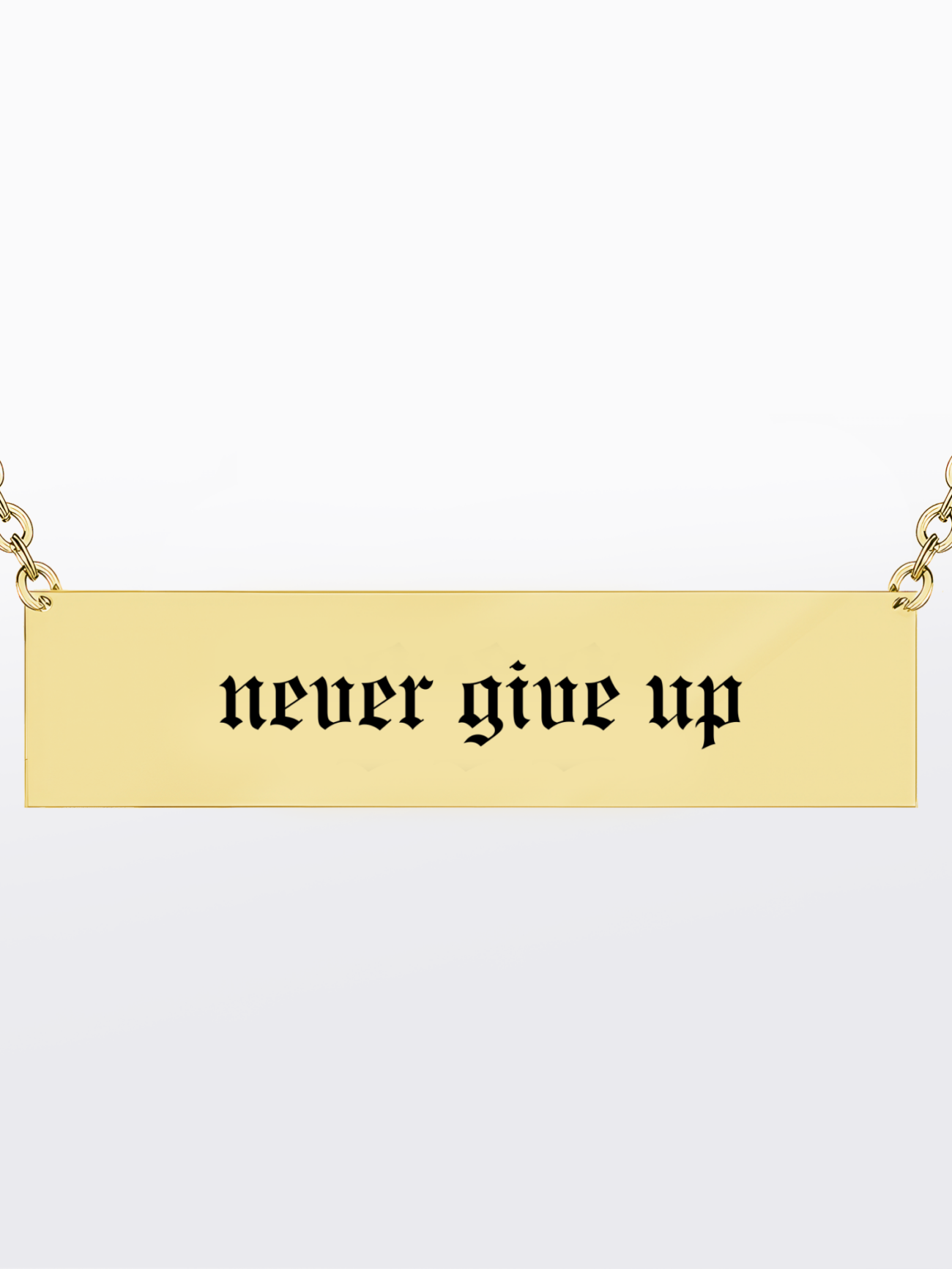 Never give up | 316L Çelik Kolye