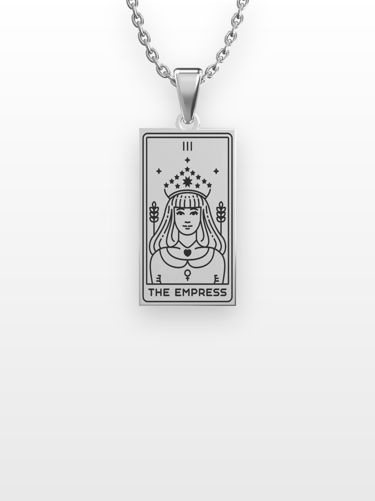 The Empress İmparatoriçe Tarot Kart | 316L Çelik Kolye