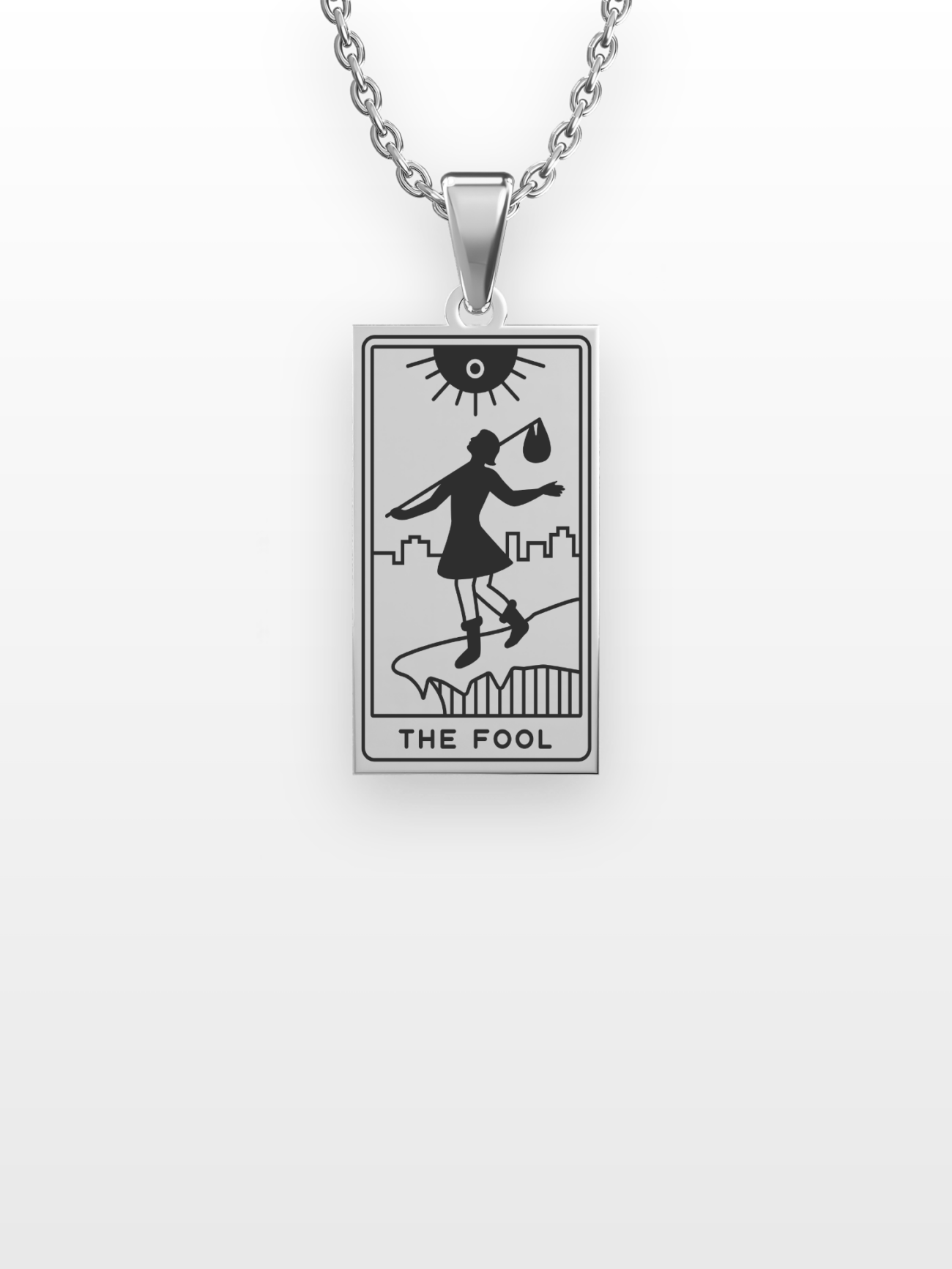 The Fool Deli Tarot Kart | 316L Çelik Kolye