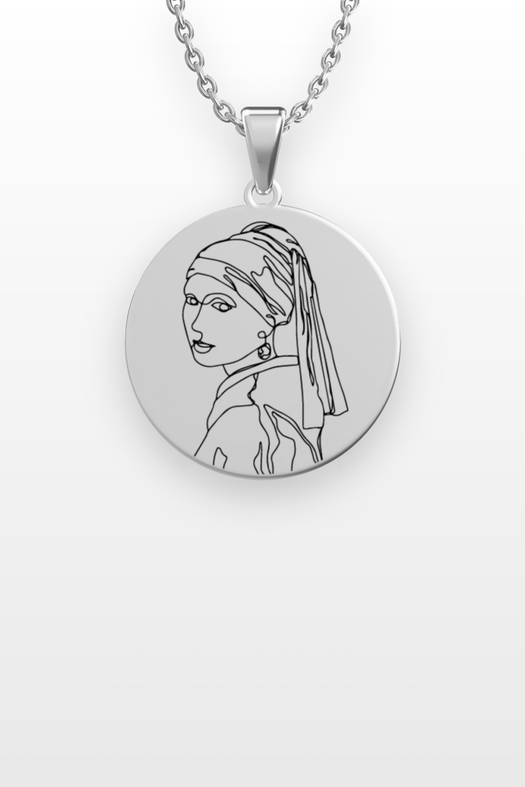 johannes-vermeer-girl-with-a-pearl-earring-_-316l-celik-kolye-silver-circle