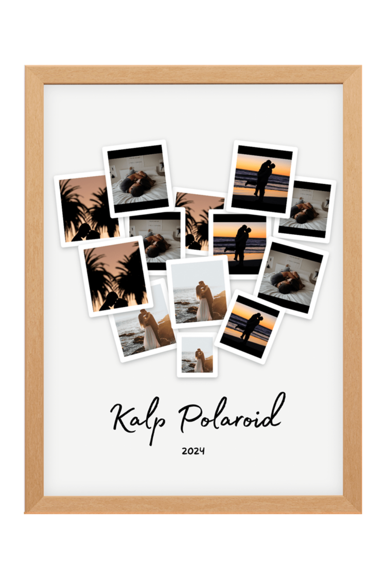 Kalp Polaroid Poster